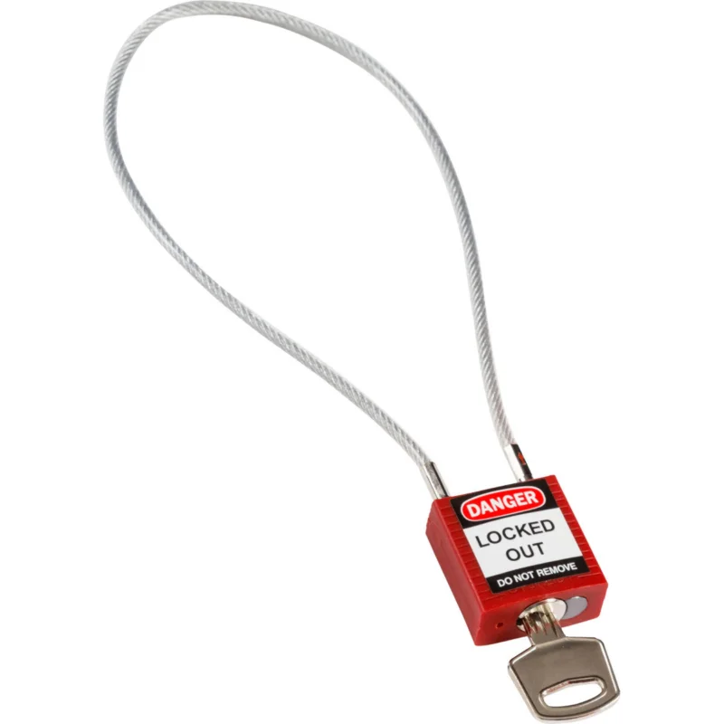 Brady - Hangsloten - Veiligheidssloten – compact met kabel - Compact Cable Padlock Red 40cm KD - 146124 - 86146124 Nu Kopen