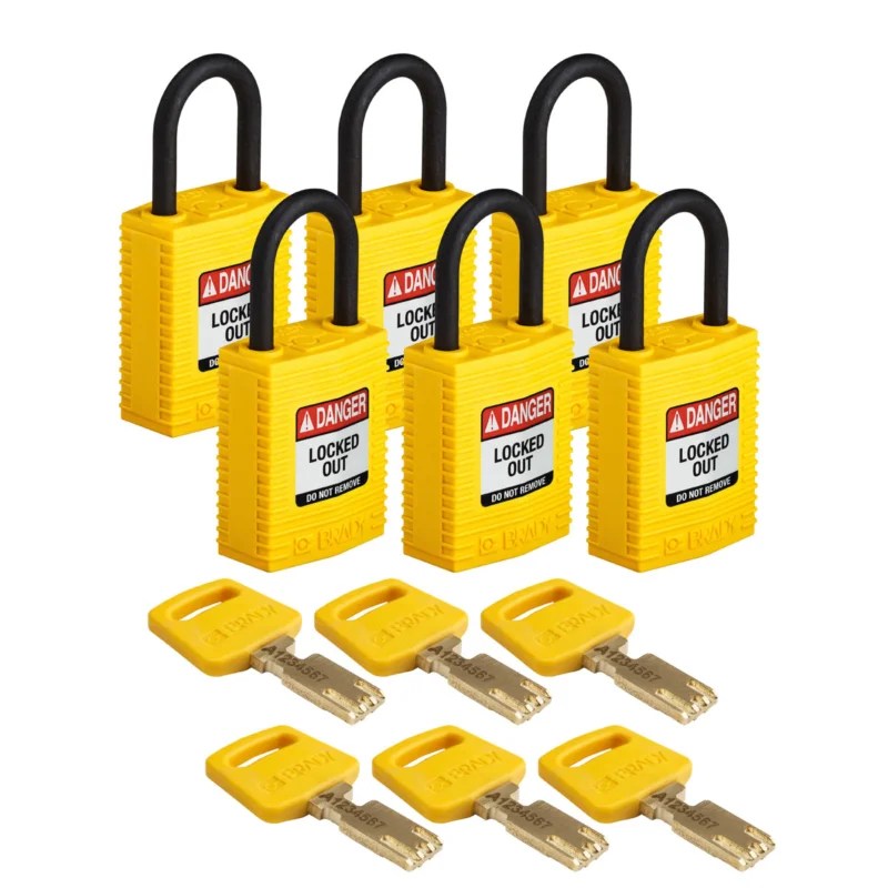 Beste Prijs Brady - Hangsloten - SafeKey-hangsloten – compact - CPT-YLW-25PL-KD6PK - 150208 - 86150208