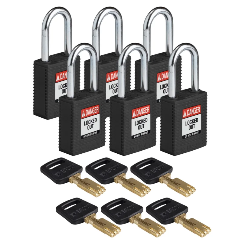 Seizoensaanbieding Lockout Hangsloten - NYL-BLK-38ST-KD6PK