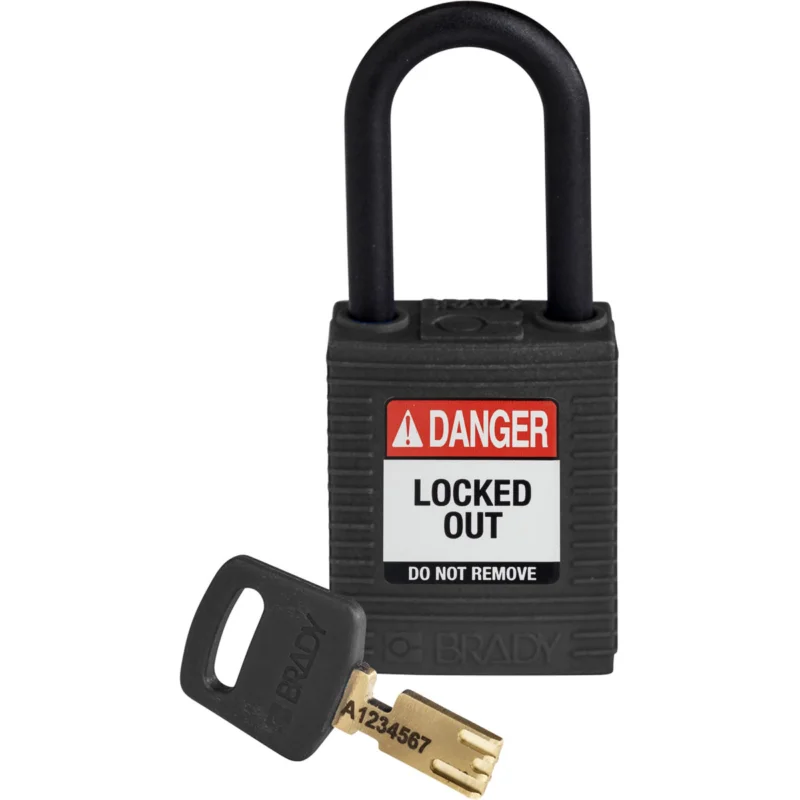 Brady - Hangsloten - SafeKey-hangsloten – nylon - NYL-BLK-38PL-KD - 150231 - 86150231 Lage Kosten