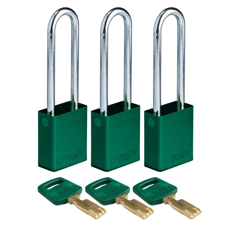 Bestseller Lockout Hangsloten - ALU-GRN-76ST-KA3PK
