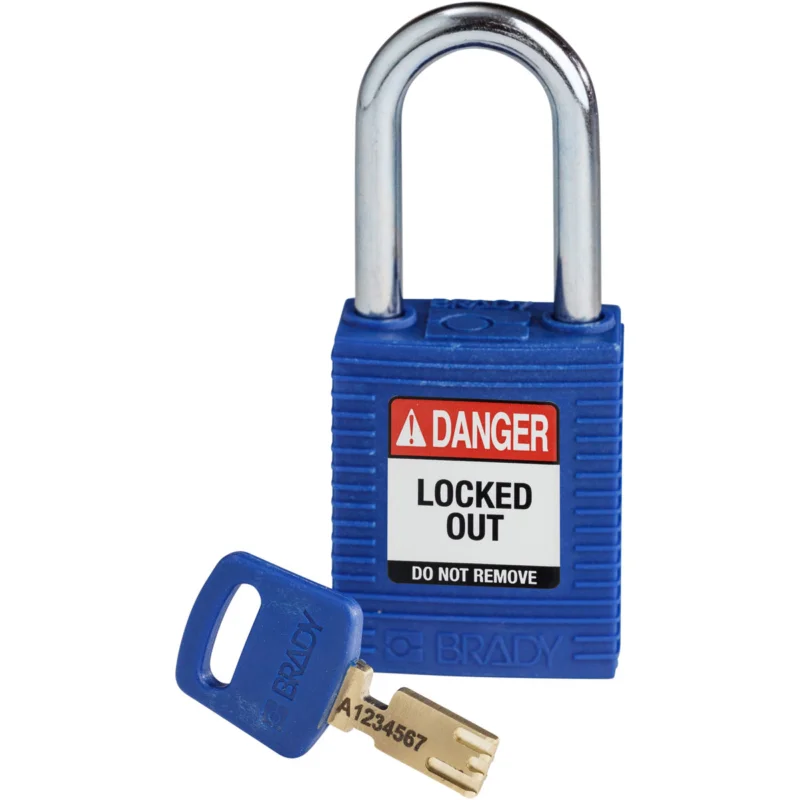 Brady - Hangsloten - SafeKey-hangsloten – nylon - NYL-BLU-38ST-KD - 150251 - 86150251 Op = Op