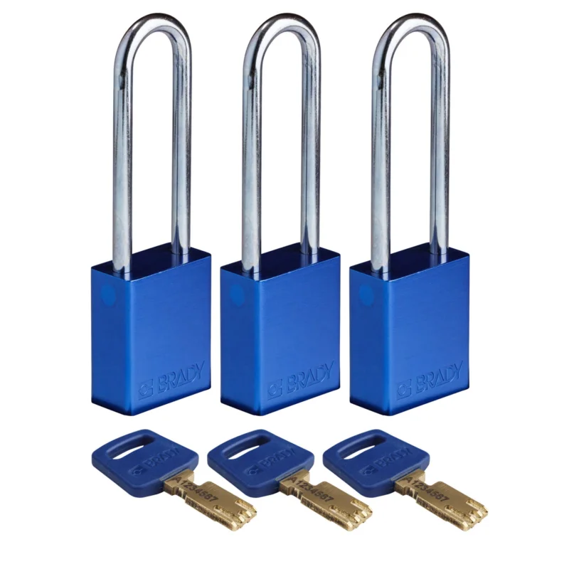 Betaalbaar Lockout Hangsloten - ALU-BLU-76ST-KA3PK