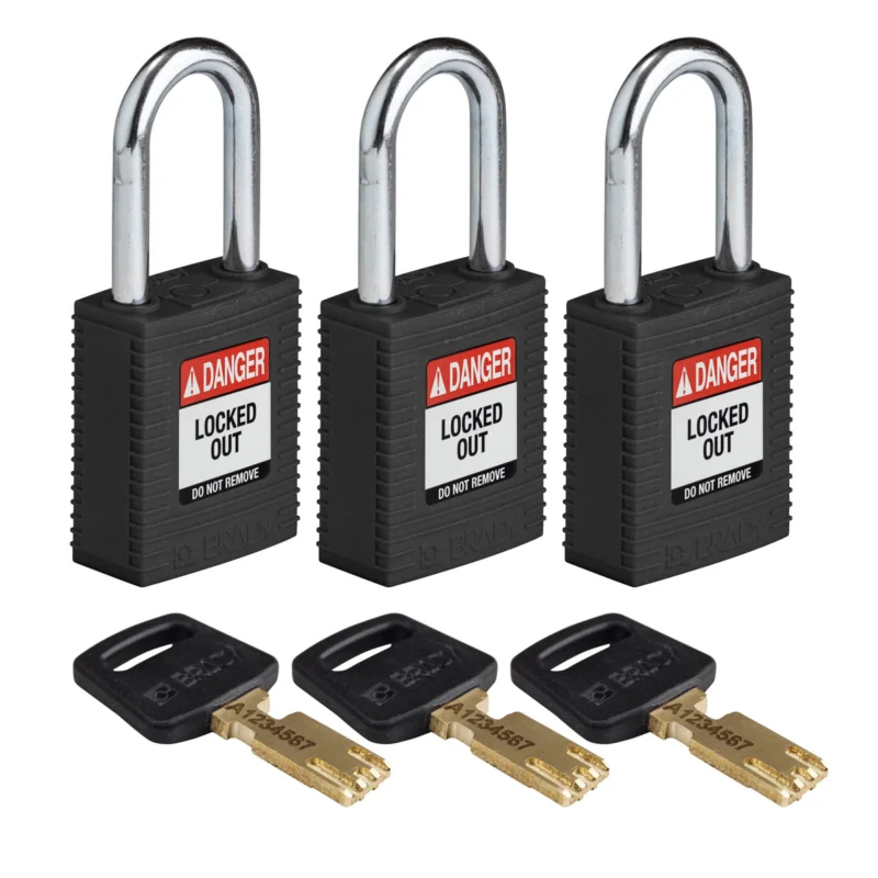 Populair Lockout Hangsloten - NYL-BLK-38ST-KA3PK