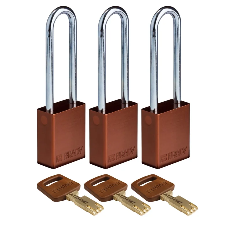 Voordeelprijs Lockout Hangsloten - ALU-BRN-76ST-KA3PK