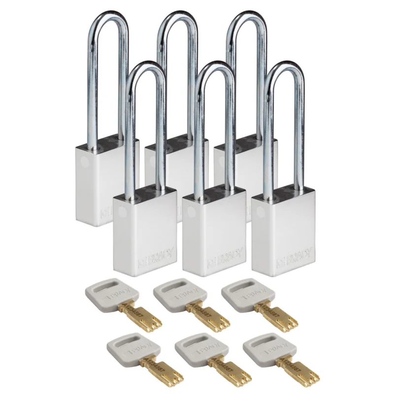 Seizoensaanbieding Lockout Hangsloten - ALU-SLV-76ST-KD6PK