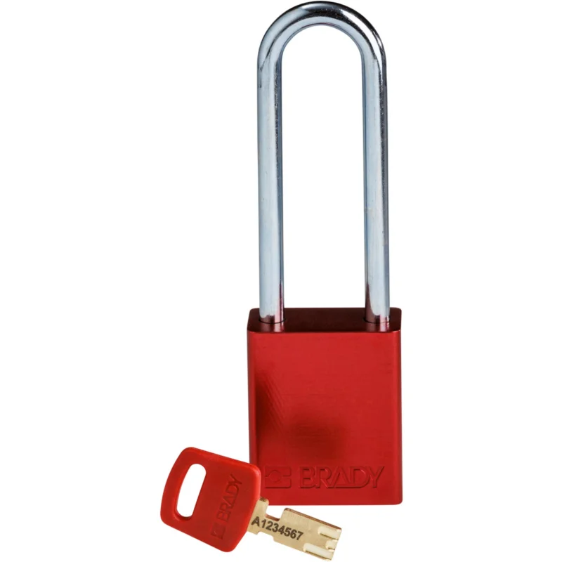 Brady - Hangsloten - SafeKey-hangsloten – aluminium - ALU-RED-76ST-KD - 150332 - 86150332 Laatste Versie