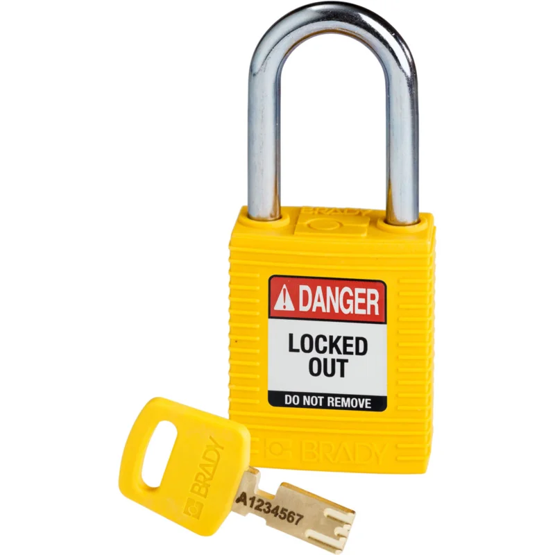 Beperkte Voorraad Brady - Hangsloten - SafeKey-hangsloten – nylon - NYL-YLW-38ST-KD - 150343 - 86150343