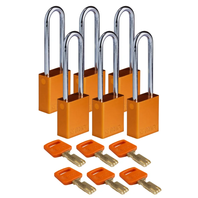 Actieprijs Lockout Hangsloten - ALU-ORG-76ST-KD6PK