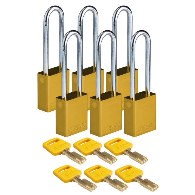 Aanbieding Lockout Hangsloten - ALU-YLW-76ST-KD6PK