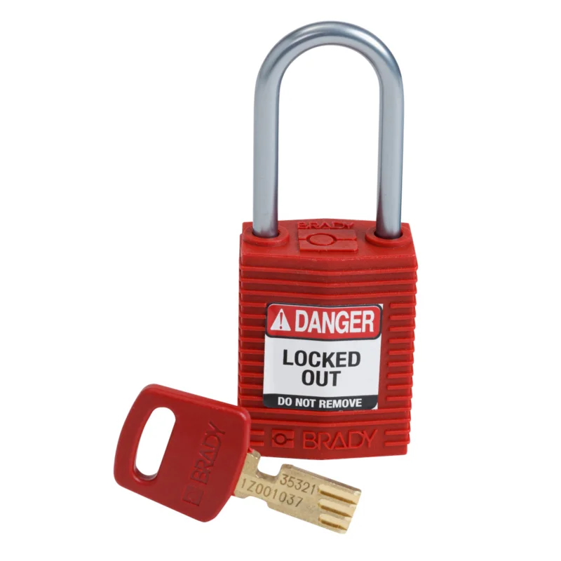 Brady - Hangsloten - SafeKey Compact Nylon-hangsloten met aluminium beugel - CPT-RED-38AL-KD - 151655 - 86151655 Favoriet