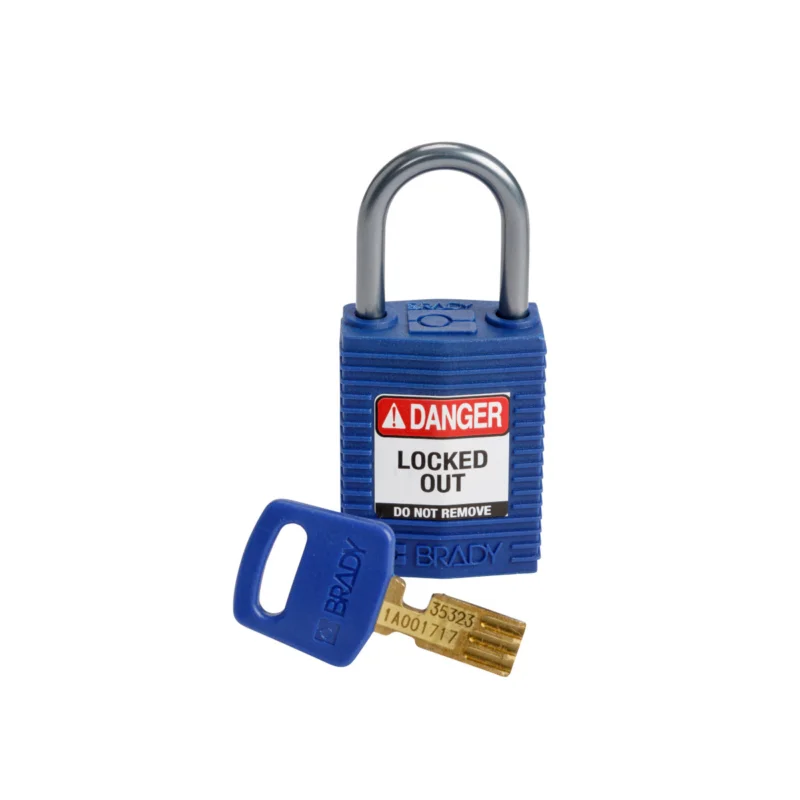 Shop Nu Brady - Hangsloten - SafeKey Compact Nylon-hangsloten met aluminium beugel - CPT-BLU-25AL-KD - 152158 - 86152158