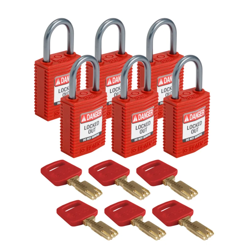 Betrouwbaar Lockout Hangsloten - CPT-RED-25AL-KD6PK