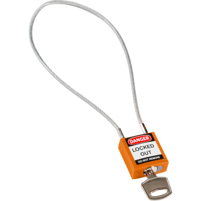 Veilige Betaling Lockout Hangsloten - Compact Cable Padlock Orange 40cm KD