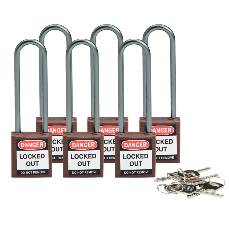 Actieprijs Lockout Hangsloten - Compact safe padlock 75mm Sha KD Brown/6