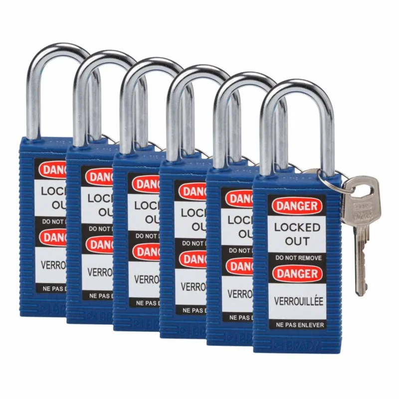 Beperkt Aanbod Lockout Hangsloten - LONG BODY SFTY LOCK, 1.5" KD BLUE 6/PK