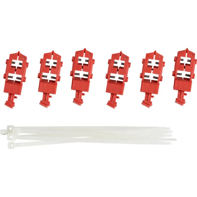 Brady - Lockout voor elektrische gevaren - TagLock-stroomonderbreker kliksluiting - 6 stuks - TAGLOCK SNAP-ON CIRCUIT BREAKER LO PK6 - 148693 - 86148693 Direct Beschikbaar