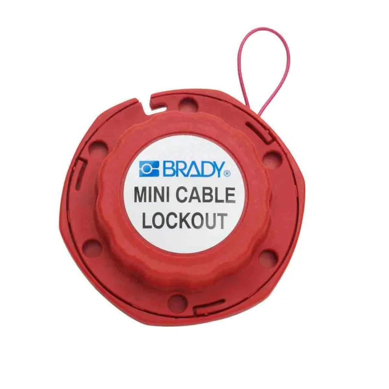 Brady - Lockout voor mechanische gevaren - Mini-kabelvergrendelingssysteem met metalen kabel - MINI CABLE LOCKOUT WITH STEEL CABLE 2.4M - 050940 - 86050940 Laatste Versie