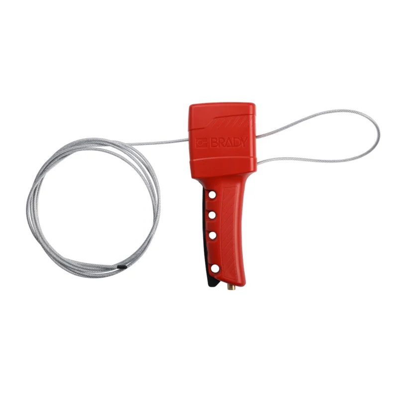 Brady - Lockout voor mechanische gevaren - Universeel kabelvergrendelingssysteem met gecoate stalen kabel - 2,44 m - 50943 - 050943 - 86050943 Express Levering