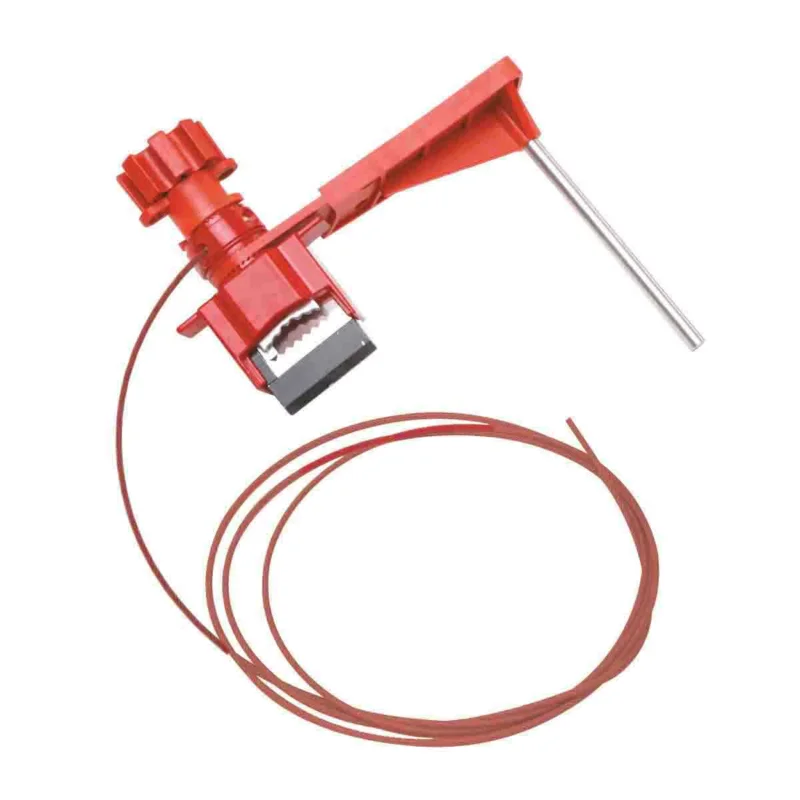Brady - Lockout voor mechanische gevaren - Standaard vergrendelingssysteem voor handwielafsluiters met nylonkabel en blokkeerarm - SMALL UNIV VALVE LO W/ARM & 8‘ CABLE ATT - 051390 - 86051390 Laatste Kans