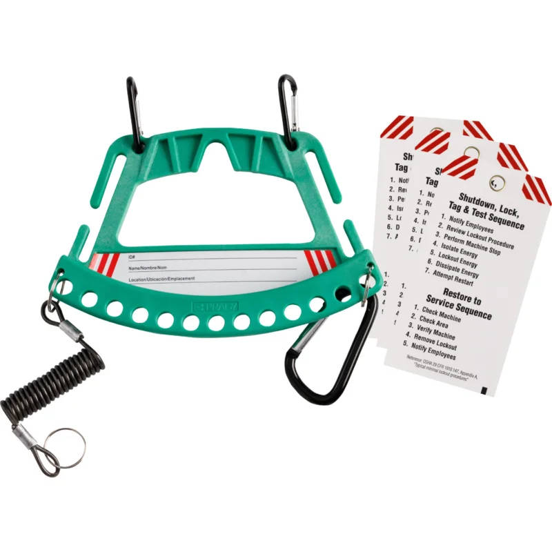 Brady - Hangsloten - Drager voor veiligheidssloten en tags – groen - SAFETY LOCK & TAG CARRIER - GREEN - 148861 - 86148861 Koopje