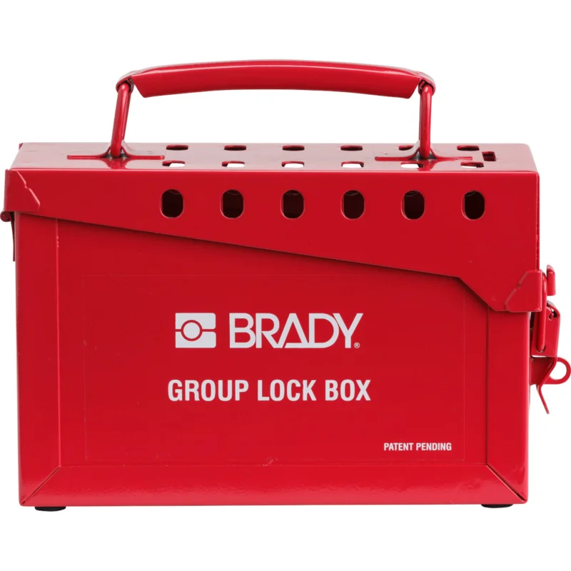 Brady - Accessoires Lockout Tagout - Draagbare metalen collectieve lock box - METAL LOCK BOX, 13 LOCK, RED - 065699 - 86065699 Direct Beschikbaar