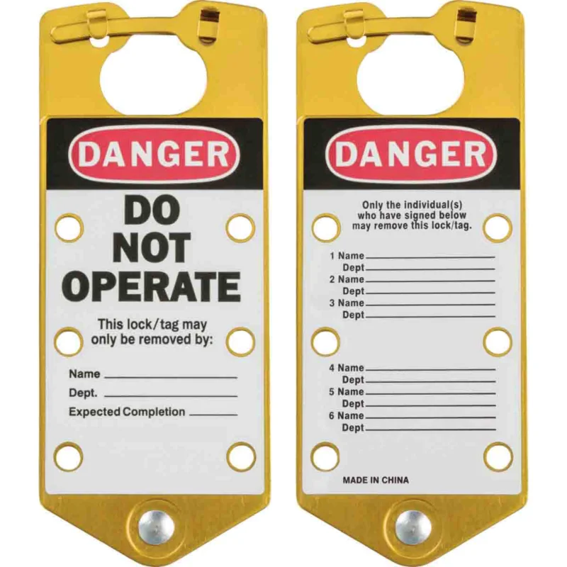 Brady - Accessoires Lockout Tagout - Beschrijfbare hangslotbeugels voor collectieve vergrendeling - GOLD LABELED LOCKOUT HASPS - 065974 - 86065974 Veilige Betaling