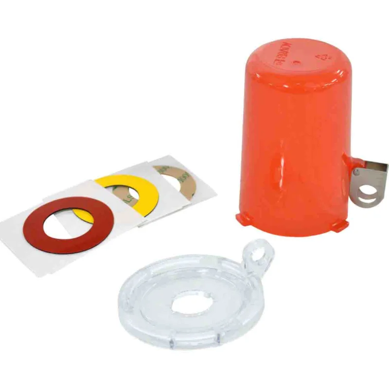 Brady - Accessoires Lockout Tagout - Vergrendelingssysteem voor drukknoppen (16 mm), rood, met lange beschermkap - 16MM PUSH BUTTON LO DEVICE W/ TALL COVER - 130819 - 86130819 Op = Op