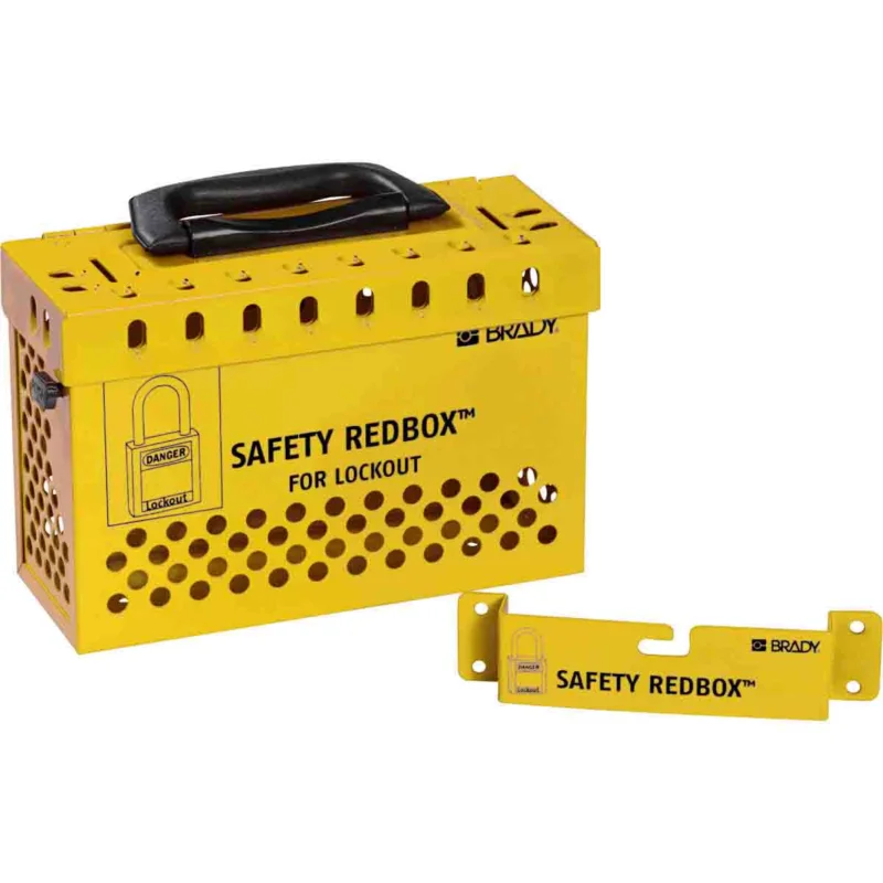 Brady - Accessoires Lockout Tagout - Safety Redbox Group Lockout Box – Geel - WALL-MOUNTABLE LOCKBOX W/ QUICK REL. YLW - 145580 - 86145580 Laatste Kans