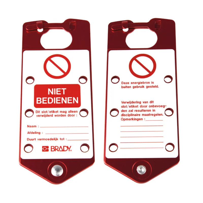 Aanbieding Brady - Accessoires Lockout Tagout - Beschrijfbare hangslotbeugels voor veiligheidsvergrendeling - MULTI LOCKOUT HASPS NIET BEDIENEN PK5 - 265392 - 86265392