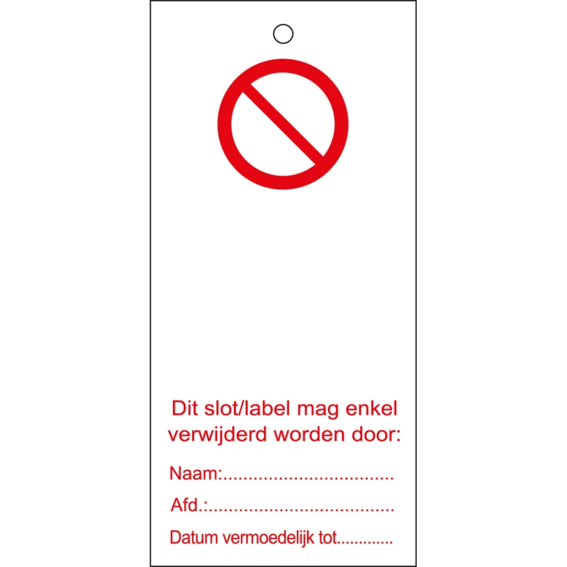 Brady - Lockout Tagout Tags - Waarschuwingstags - TAG-BLANK-50X110MM - 225211 - 86225211 Aanbieding
