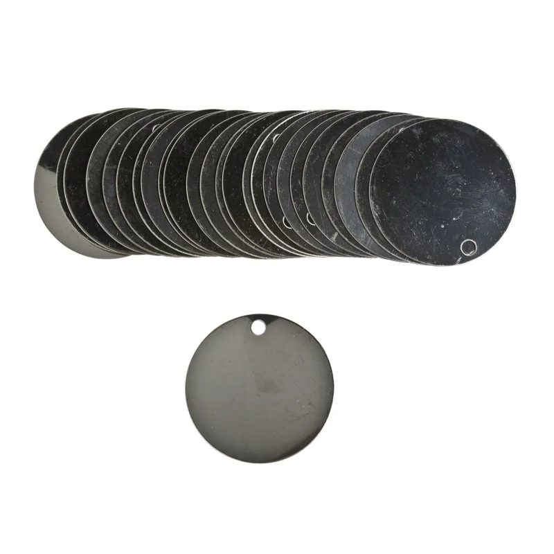 Brady - Accessoires leidingmarkering - Blanco identificatieplaatjes - BLANK S.STL ROUND VALVE TAGS 38MM PK25 - 227118 - 86227118 Snelle Levering