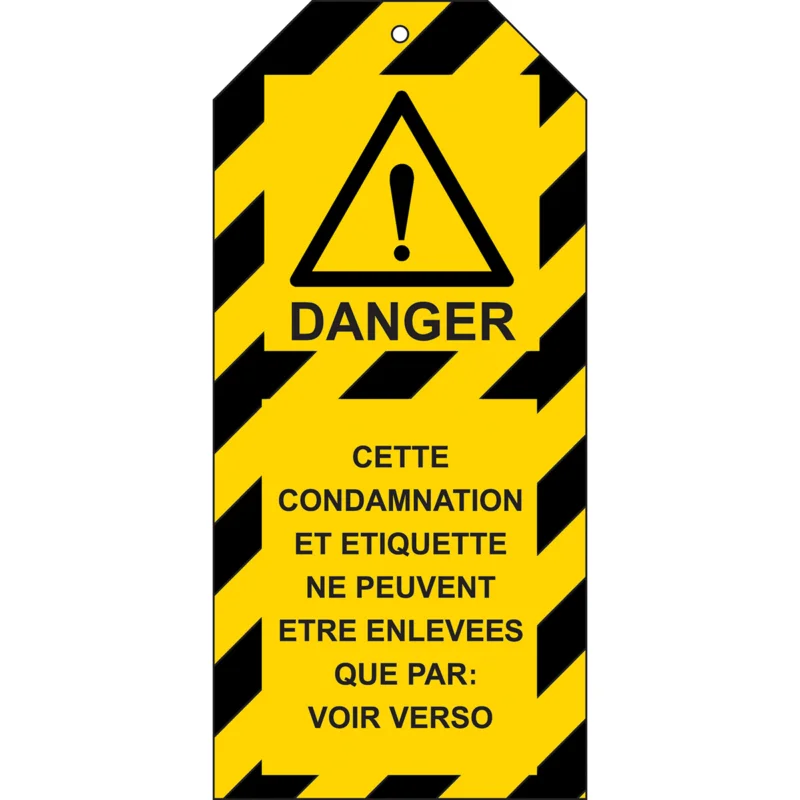 Populair Lockout Tags - TAG-F CETTE CONDAM -75X160MM