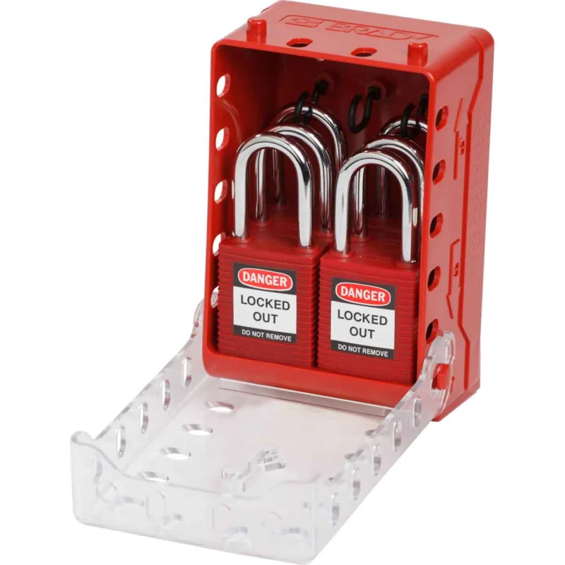 Brady - Accessoires Lockout Tagout - Ultracompacte lock box + 6 rode Keyed Different-sloten - Compact Lock Box+6 Red Keyed-Diff Locks - 149175 - 86149175 Snelle Levering