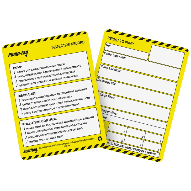 Scafftag Visual Tagging - ENT-GB-ETSI-STD-P2P-50 Hoge Kwaliteit