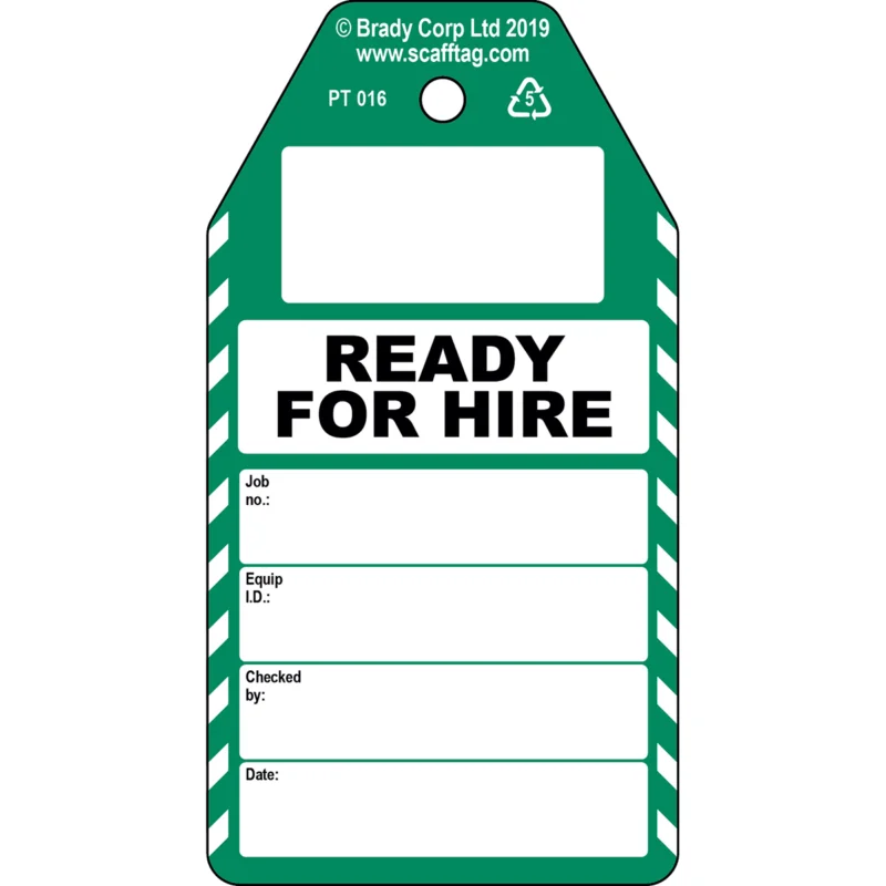 Scafftag Visual Tagging - PROC-GB-PT 016-50 Direct Verzonden