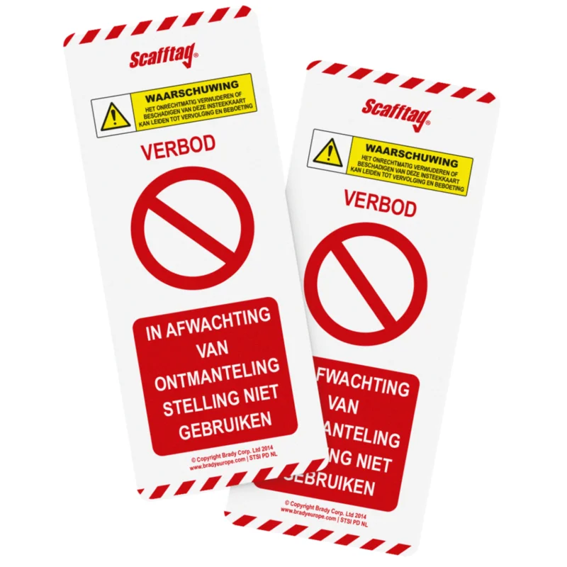 Beperkt Aanbod Scafftag Visual Tagging - SCAF-NL-STSI-PD-10