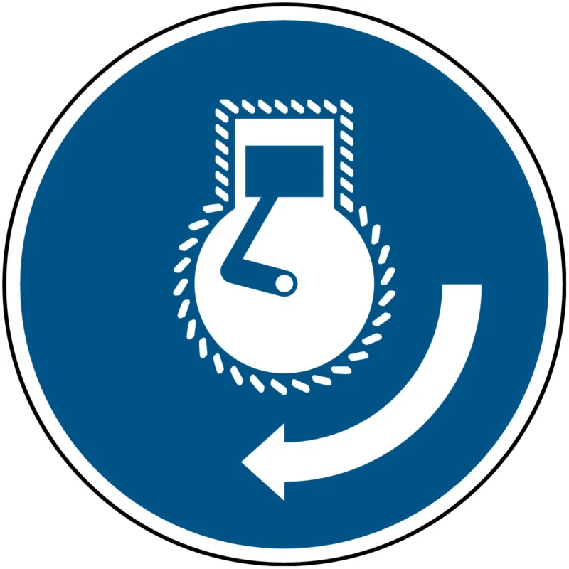 Brady - Gebodspictogram - Motor starten – ISO 7010 - M/M038/NT-PP-DIA200/1-B - 135520 - 86135520 Laatste Kans
