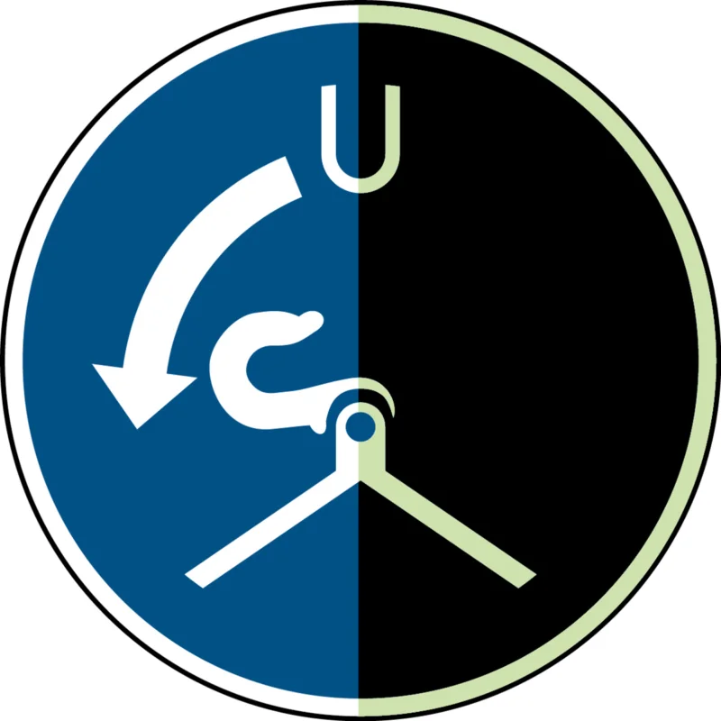 Brady - Gebodspictogram - Haken lossen – ISO 7010 - M/M042/NT-PP-PHOLUMB-DIA150/1-B - 135581 - 86135581 Must-Have