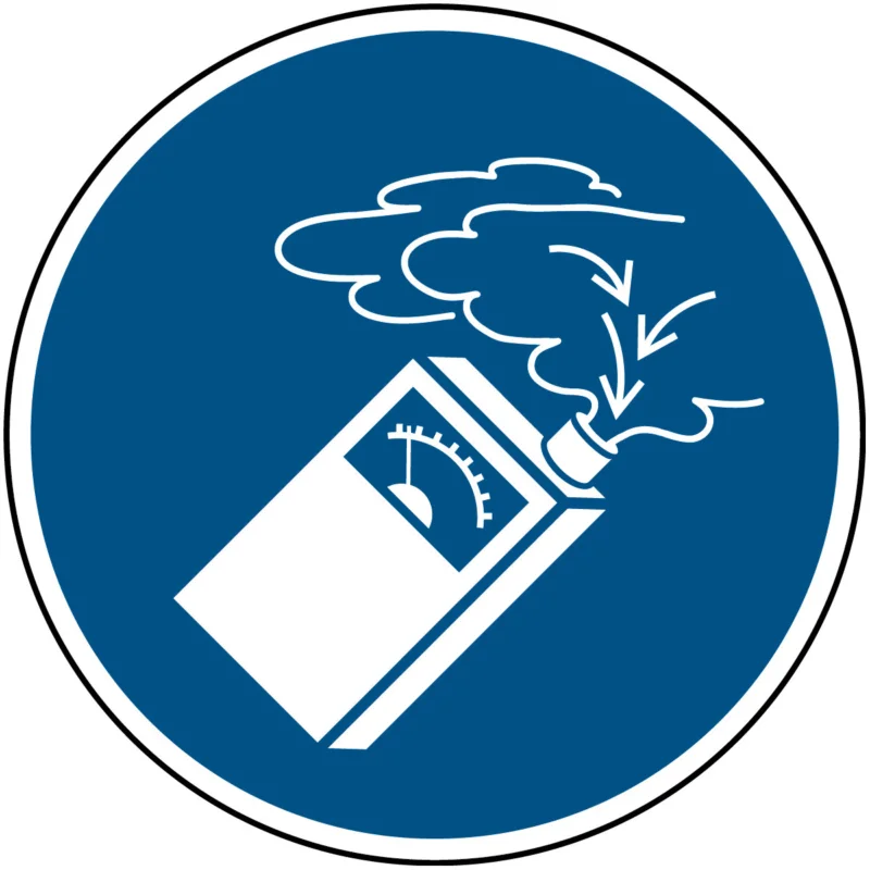 Brady - Gebodspictogram - Gebruik de gasdetector – ISO 7010 - M/M048/NT-PP-DIA 315/1-B - 139029 - 86139029 Gratis Retour