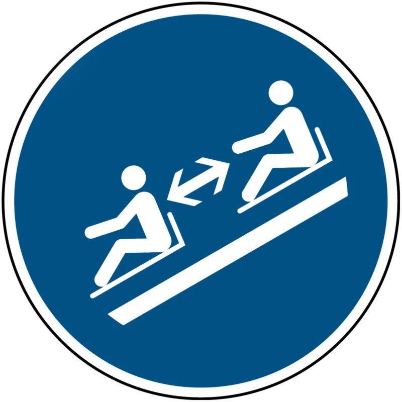 Brady - Gebodspictogram - ISO Veiligheidspictogram - Afstand houden - M/M052/NT/PP-DIA200-1 - 197932 - 86197932 Snelle Levering