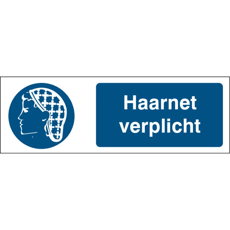Brady - Gebodspictogram - Gebodspictogram - Haarnet verplicht - M/PIC286/NL355/TM-450X150-1 - 199327 - 86199327 Favoriet