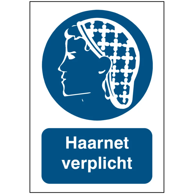 Brady - Gebodspictogram - Gebodspictogram - Haarnet verplicht - M/PIC286/NL355/TM-148X210-1 - 199328 - 86199328 Favoriet