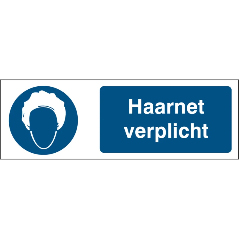 Beperkt Aanbod Brady - Gebodspictogram - Gebodspictogram - Haarnet verplicht - M/PIC269/NL355/TM-150X50-1 - 199352 - 86199352