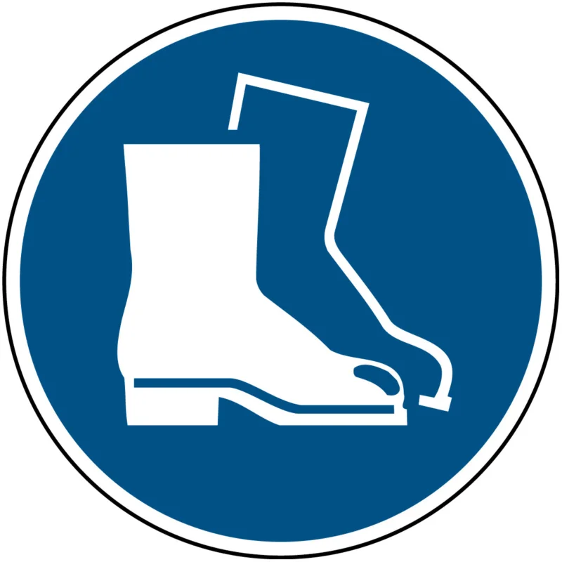 Brady - Gebodspictogram - ISO Veiligheidspictogram - Veiligheidsschoenen verplicht - M/M008/NT/TWM-DIA100-1 - 199470 - 86199470 Voordeelprijs