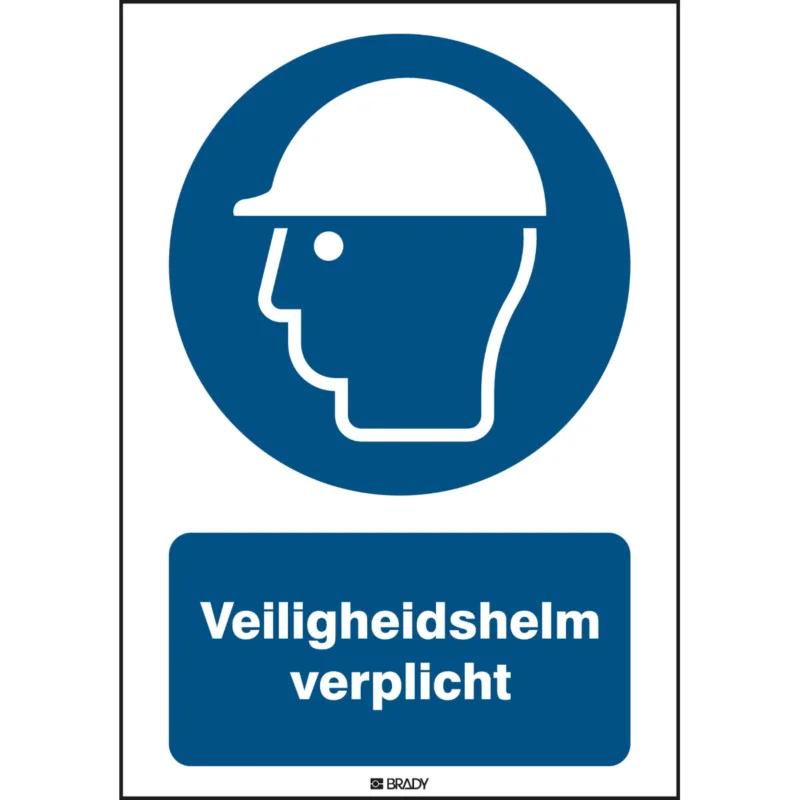Brady - Gebodspictogram - ISO Veiligheidspictogram - Veiligheidshelm verplicht - M/M014/NL280/TWM-297X420-1 - 199631 - 86199631 Flitsaanbieding