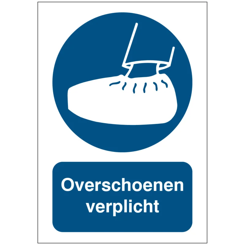 Brady - Gebodspictogram - Gebodspictogram - Overschoenen verplicht - M/PIC280/NL351/TWM-210X297-1 - 199846 - 86199846 Merkproduct