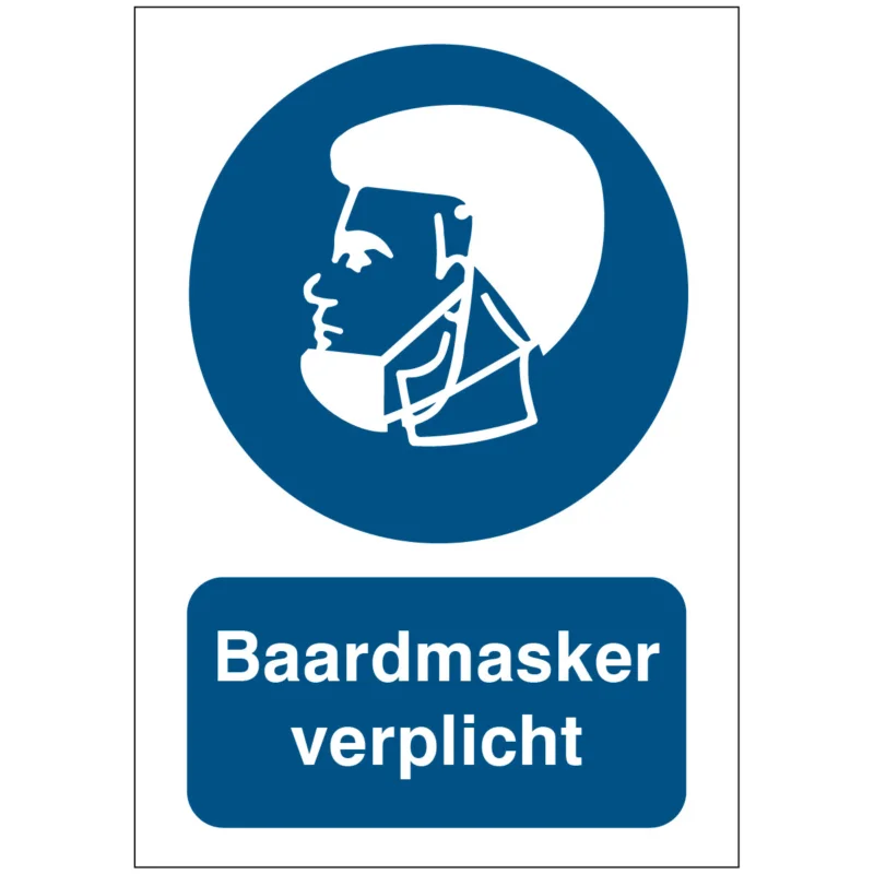 Brady - Gebodspictogram - Gebodspictogram - Baardmasker verplicht - M/PIC1200/NL354/TWM-297X420-1 - 199874 - 86199874 Direct Beschikbaar