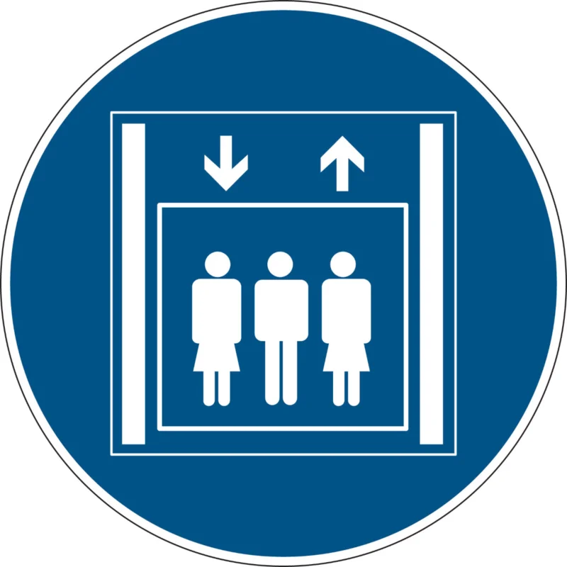 Actieprijs Brady - Gebodspictogram - Gebodspictogram - Personenlift - PIC 605-DIA 100-B7527 - 222692 - 86222692