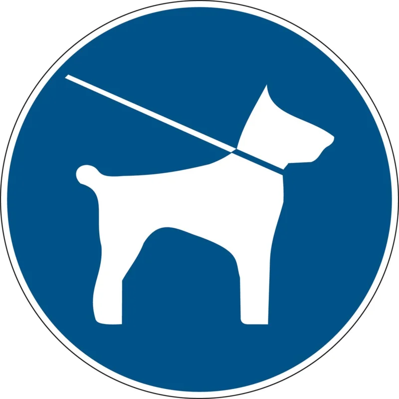 Brady - Gebodspictogram - Gebodspictogram - Verplicht honden aan de leiband te houden - PIC 1214-DIA 200-B7541 - 222790 - 86222790 Merkproduct